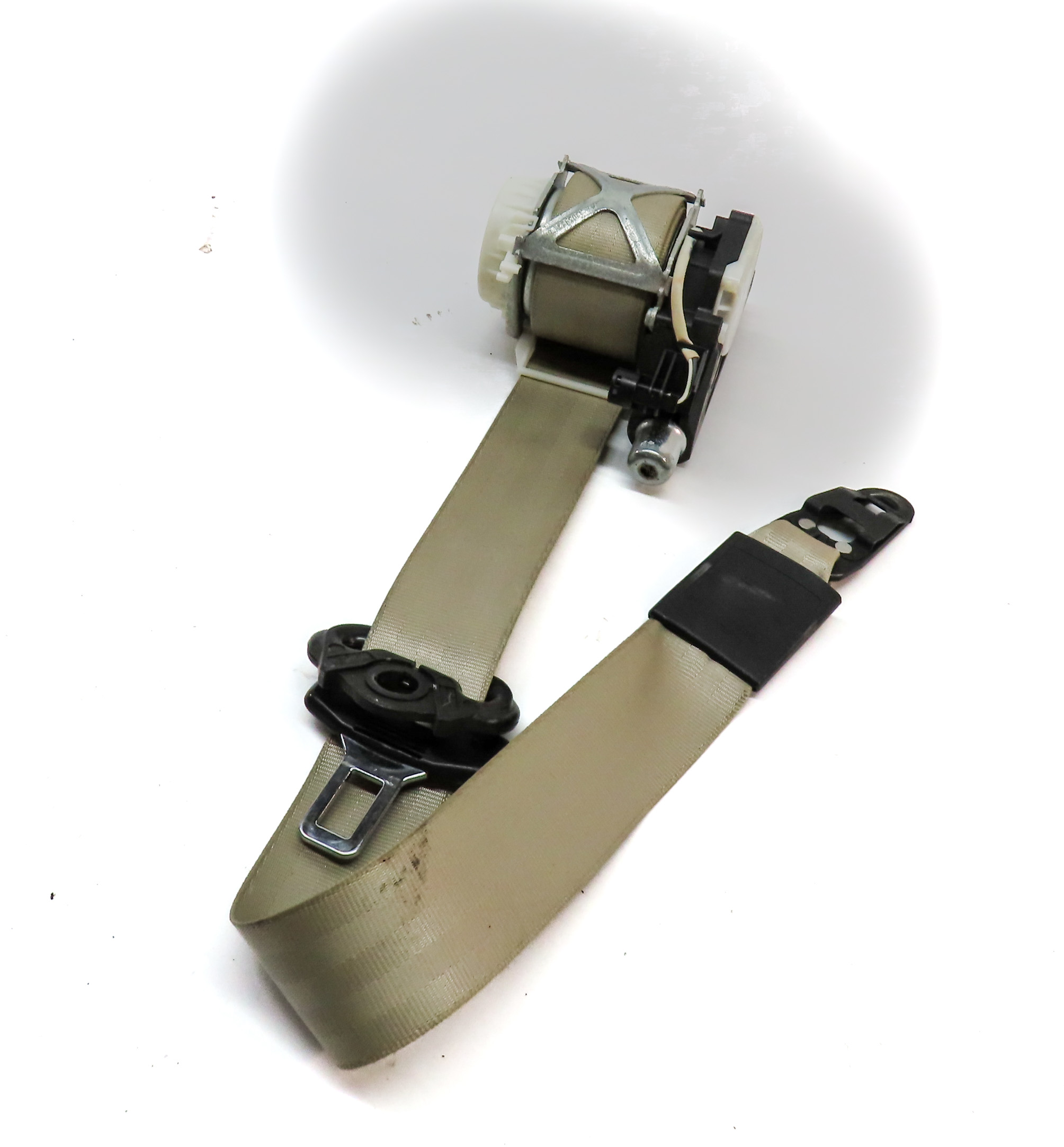2007-2015 AUDI Q7 (4L) FRONT RIGHT PASSENGER SEAT SEATBELT RETRACTOR (Beige) — exact item pictured